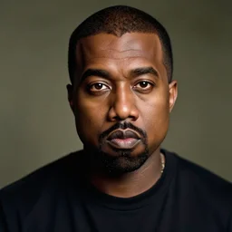 a photograph of Kanye West by Julia Margaret Cameron, portrait, 40mm lens, shallow depth of field, close up, split lighting, cinematic