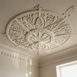 a beautiful custom organic ceiling design, art nouveau, embossed, elegant, low profile