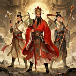 the three - body problem, fengshen romance, grand narrative, digital art