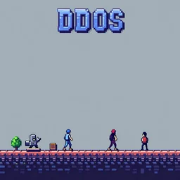 ddos 8 bit gameplay, visual novel, retro game