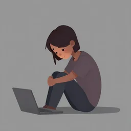 left alone, mental health, artstation, digital art