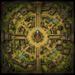 Intricate dungeon map for d&d, digital paint, wizards of the coast