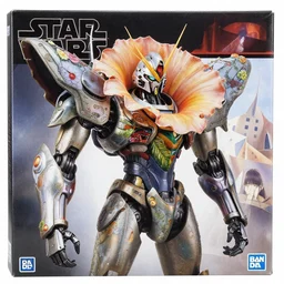 futuristic amorphophallus titanum mecha corpse flower body, sepals forming helmet, floral details, amorphophallus, 8 k hd resolution, barbatos gundam with floral inlay, bandai box art, star wars, makoto kobayashi, frank gehry, raymond swanland