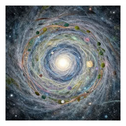 Coverart about the nature of consciousness in a universe out of information, creative interpretation