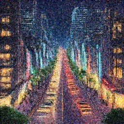 street city night,fantastic lighting, pixel art, high detail , 16 bits, 2d