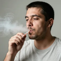 a man snorting cocaine with a straw
