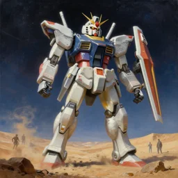 a giant buddha mecha gundam in the desert in space, equirectangular projection tim hildebrandt, wayne barlowe, bruce pennington, donato giancola, trending on artstation, cinematic composition, beautiful lighting, hyper detailed, 8 k, oil on canvas