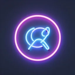 cool neon logo 4k