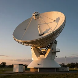 Jodrell Bank Radio Telescope at sunset
