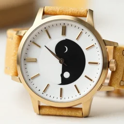 crispy watch, Ying Yang symbol in the middle of watch face