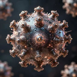 ultra resolution of baroque mandelbulb with fine details and otherworldly intensity