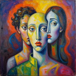 surrealism art, oil and acrylic on canvas, vibrant and vivid colors, artstation, extreme detail