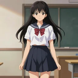 school girl, school uniform, seifuku, pleated miniskirt, battle angel alita. by rembrandt 1 6 6 7, illustration, masamune shirow