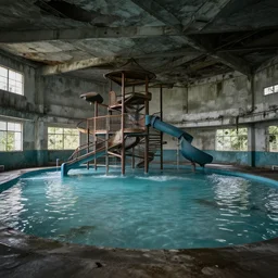 a creepy empty abandoned indoors waterpark. craiglist photo.
