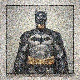 an artwork by Jeff Koons about Batman