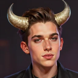 digital painting of Hollywood Star caricature horn slap head  beautiful face, illustration, global illumination lighting, lois van baarle, ilya kuvshinov, rossdraws, artstation GTA style