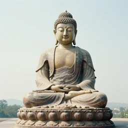 full body portrait of buddha meditating statue, film photo, cgsociety, octane render, trending on artstation, artstationHD, artstationHQ, unreal engine, 4k, 8k