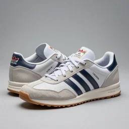 hyperrealistic and heavy detailed product photo adidas shoes of movie the fifth element leeloo dallas multipass, in front of white back drop, whole shoe is in picture, leica sl 2 5 0 mm, vivid color, high quality, high textured, real life