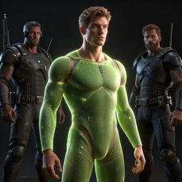 half man half android, handsome, male, raytracing, octane render, volumetric lighting, nvidia raytracing demo, by Andy Thomas, Mario Martinez, Daniel Mirante, Gustave Dore, Artstation, CGsociety, masterpiece