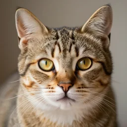 a cat with golden eyes