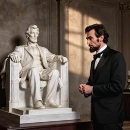 David Frost interviewing Abraham Lincoln