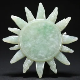 sun ornate jade sculpture