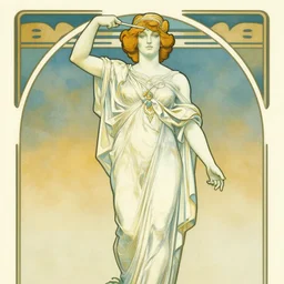 art deco, by john harris, alphonse mucha and victo ngai with krenz cushart's color scheme, the new york statue of liberty with a clear native american beauty face and feather hat. epic composition, golden ratio, full body, a detailed and hi - tech space ship, depth of field background, artstation, award - winning realistic sci - fi concept art by greg rutkowski and yoshitaka amano, in the style of james gurney.