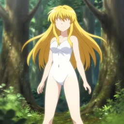 isekai beautiful anime girl hestia danmachi standing in forest. flat face. aesthetic, golden ratio. beautiful lineart, ranking on contest, artstation, soft lighting, artistic pose, character concept, cinematic, motion blur, chromatic abberation. by trent kaniuga, kienan lafferty