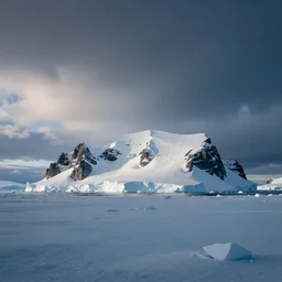 a dreamlike antarctic landscape, matte painting
