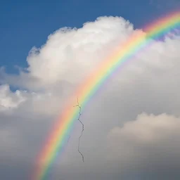 clouds, large cracks, 🌈