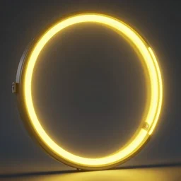 a professional photographic view picture of a huge yellow neon circular ring ,photographic filter unreal engine 5 realistic hyperdetailed 8k ultradetail cinematic concept art volumetric lighting, fantasy artwork, very beautiful scenery, very realistic painting effect, hd, hdr, cinematic 4k wallpaper, 8k, ultra detailed, high resolution, artstation trending on artstation in the style of Albert Dros glowing rich colors powerful imagery nasa footage drone footage drone photography