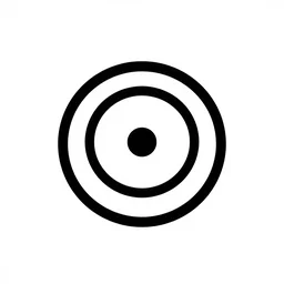 Point in circle, icon, vector, logo