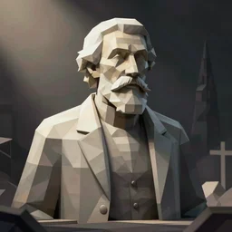 low polygon charles darwin