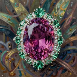 ruby sapphire emerald, intricate oil painting by greg rutkowski, trending on artstation