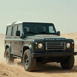 a cinematic film still of a land rover in blade runner 2 0 4 9