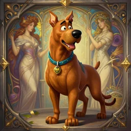 photography of scooby doo, deep focus, d & d, fantasy, intricate, elegant, highly detailed, digital painting, artstation, concept art, matte, sharp focus, illustration, hearthstone, art by artgerm and greg rutkowski and alphonse mucha