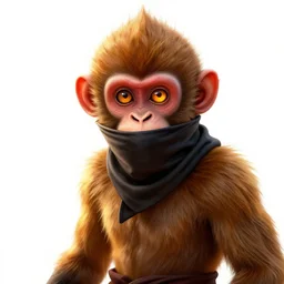 a thunder ninja monkey with all seeing eyes digital painting high definition, photorealistic, digital art, trending on artstation, octane render, 4 k, brilliant lighting, white background