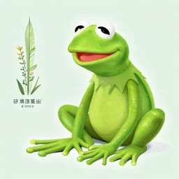 A cutaway scientific diagram of Kermit the frog