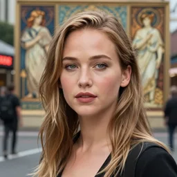 jennifer lawrence, hyperrealistic portrait, bladerunner street, art of elysium by jeremy mann and alphonse mucha, fantasy art, photo realistic, dynamic lighting, artstation, poster, volumetric lighting, very detailed face, 4 k, award winning