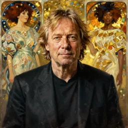 neil young, portrait painting by richard schmid, maxfield parrish, kehinde wiley, edmund dulac, studio ghibli, loish, alphonse mucha, fashion photography