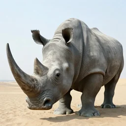 sculpture of a rhino