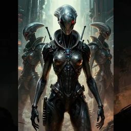exquisite imaginative scifi alien poster art, movie art, cyberpunk, james gurney, james jean, frank frazetta, 8 k, denoised, sharp, crisp, high quality, cinematic