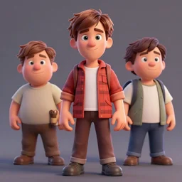 3 d render of marty mcfly as a pixar character, artstation