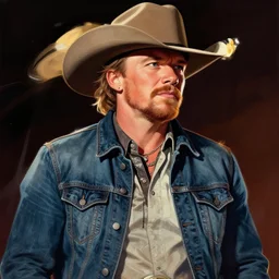 Morgan Wallen cowboy artwork by boris vallejo