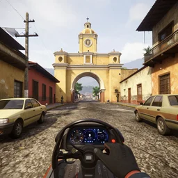guatemala city if it was a game like grand theft auto v first person view, with realistic visuals and award winning gameplay