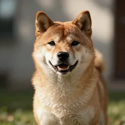 extremely low resolution image of doge with severe jpeg artifacts