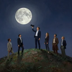 magical hyper realistic camera on a tall hill. moon, atmospheric painting by chiara bautista zdzisław beksinski karl kopinski kim jung giu and weta studio, and lucasfilm and jesper ejsing and norman rockwell greg rutkowski frank frazzeta