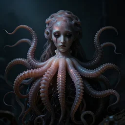 sad medusa, chiaroscuro, theatrical, dramatic lighting