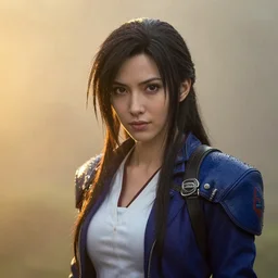 beautiful aerith gainsborough, face centered portrait, confident, fog, rain, volumetric lighting, beautiful, golden hour, sharp focus, ultra detailed, cgsociety by leesha hannigan, ross tran, thierry doizon, kai carpenter, ignacio fernandez rios