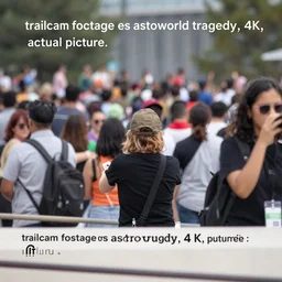“ trailcam footage of astroworld tragedy, 4 k, actual picture ”